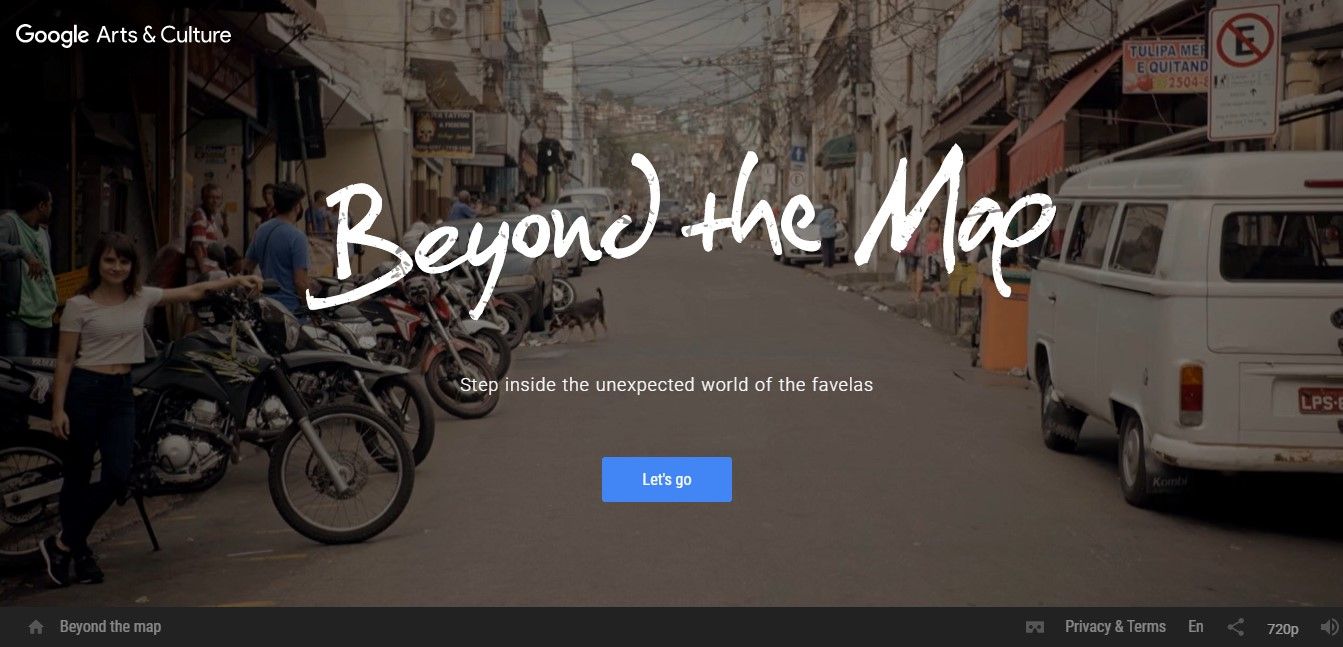 Banner da iniciativa Beyond the Map, hospedada no Google Arts & Culture.
