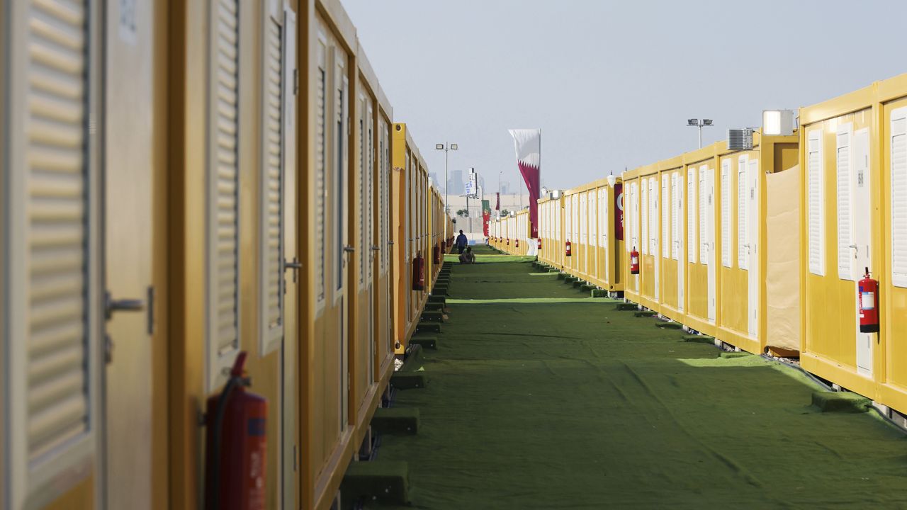 Fotografia das moradias temporárias utilizadas pelo Catar na Copa do Mundo de 2022.